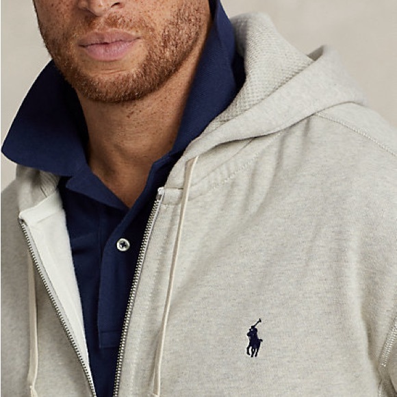 #21 VINTAGE RALPH LAUREN Big & Tall Fleece Full-Zip Hoodie thick (LT) - Picture 4 of 15